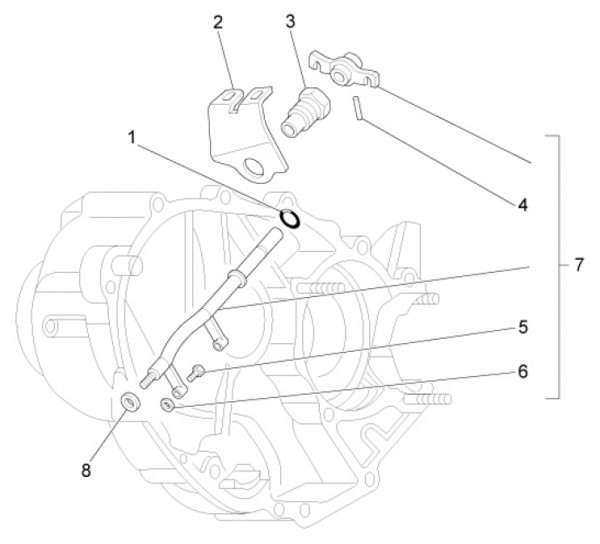 Motor Schalthebel - Ape Mix 50ccm 2T AC 2018- ZAPC80000