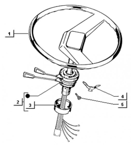 Lenker Lenkrad - Ape TM 703 mit Lenkrad 220ccm 2T AC 2000-2007 ATM3T