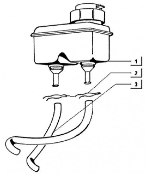 Radaufhängung Bremsöltank - Ape TM 703 Diesel mit Lenker 422ccm 4T AC 1997-2004 ATD1 00001101
