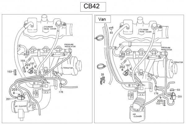 Fahrgestell Unterdruckleitung III - Porter Porter 1000ccm 4T LC 1992-1998 ZAPS85