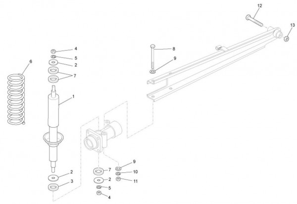 Radaufhängung Stoßdämpfer hinten - Ape Mix 50ccm 2T AC 2014- ZAPC80000