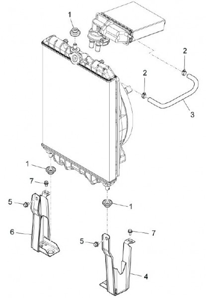 Fahrgestell Kühleranbauteile - Porter Multitech 1300ccm 4T LC 2010- ZAPS90PJ