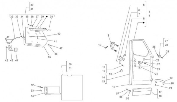 Fahrgestell Türen Ape Cross - Ape Mix 50ccm 2T AC 2016- ZAPC80000