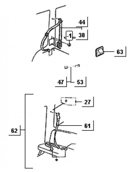 Fahrgestell Sicherheitsgurte - Porter Porter Diesel 1400ccm 4T LC 1998-2004 ZAPS85000007