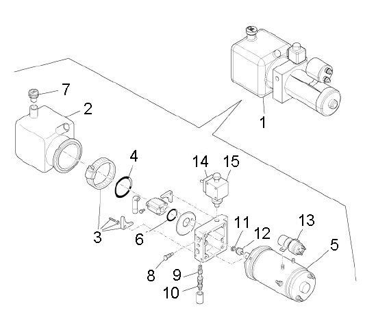 Fahrgestell Pumpe für Kippsystem - Porter D120 Diesel 1300ccm 4T LC 2011- ZAPS90TK