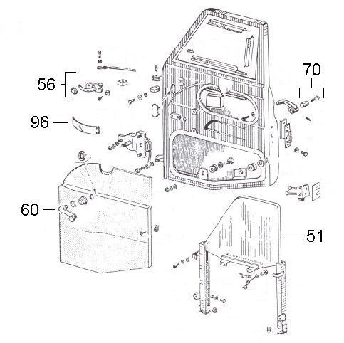 Fahrgestell Türfenster - Ape Car 422ccm 4T AC 1988- AFD3T