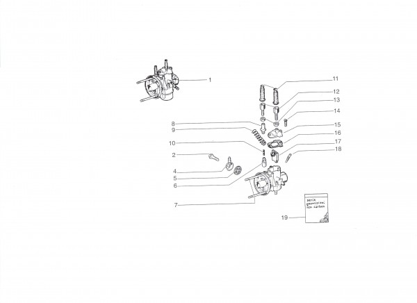 Motor Vergaser - Ape 50ccm 2T AC 1996- TL5T