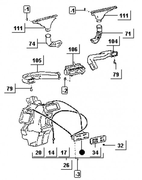 Fahrgestell Warmluftzuleitung - Porter Porter Diesel 1400ccm 4T LC 1998-2004 ZAPS85000004