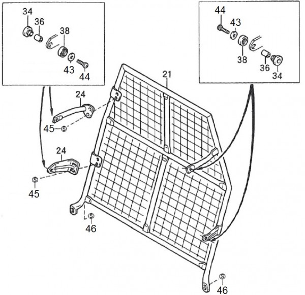 Fahrgestell Schutzbügel - Porter Porter 1000ccm 4T LC 1992-1998 ZAPS85