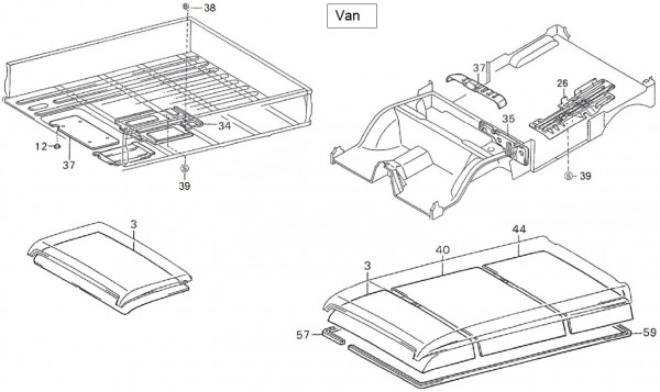 Fahrgestell Schalldämmung - Porter Porter 1000ccm 4T LC 1992-1998 ZAPS85