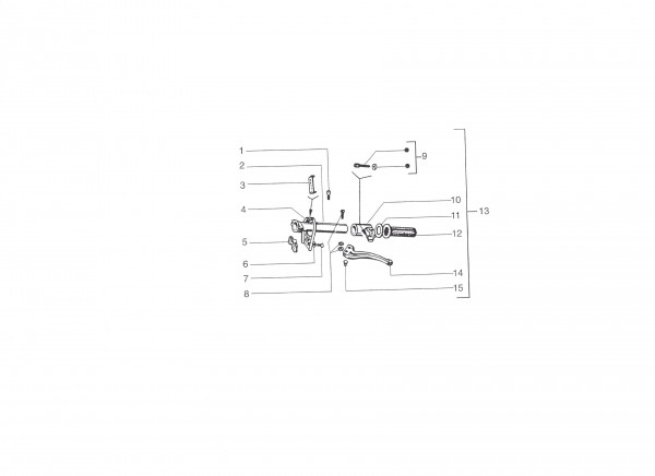 Lenker Schaltgriff - Ape 50ccm 2T AC 1996- TL5T