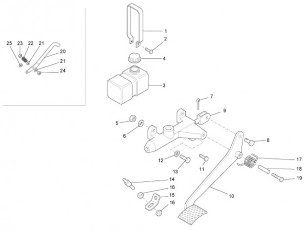 Bowdenzüge Fußbremspedal - Ape Mix 50ccm 2T AC 2017- ZAPC80000