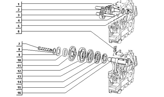 Motor Schaltgetriebe (Lenker) - Ape TM 422ccm 4T AC 1997-2004 ZAPT1000000001001