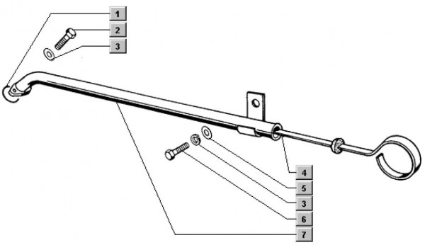 Motor Ölmeßstab - Ape TM 703 Diesel mit Lenker 422ccm 4T AC 1997-2004 ATD2T