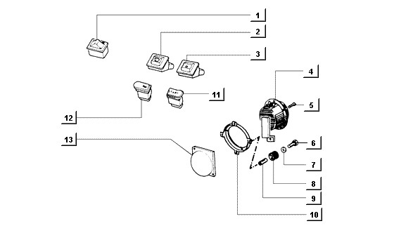 Elektrische Anlage Schalter - Ape Mix 50ccm 2T AC 1998-2008 ZAPC80000
