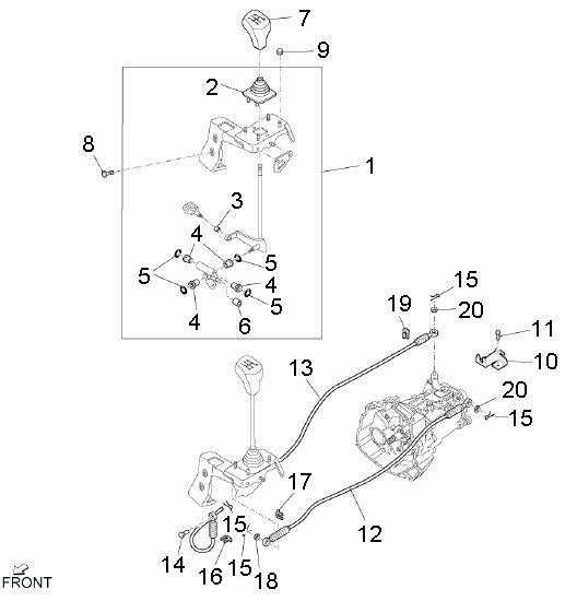 Motor interne Schaltsegmente - Porter D120 Diesel 1300ccm 4T LC 2011- ZAPS90TK