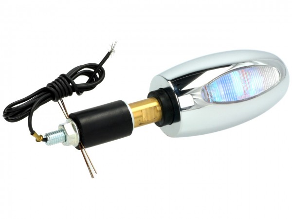 Kellermann Blinker, BL 1000, vorne, Messing, 12 V, 21 W, chrom, glänzend, E-geprüft