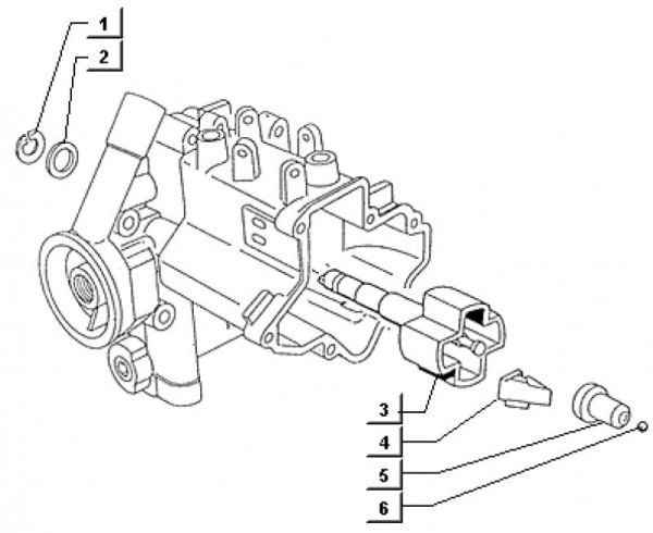 Motor Pumpenwelle - Ape TM 703 Diesel mit Lenkrad 422ccm 4T AC 1997-2004 ATD1 00001101