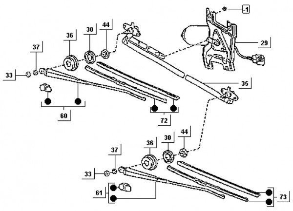 Elektrische Anlage Scheibenwischer - Porter Porter Diesel 1400ccm 4T LC 1998-2004 ZAPS85000007