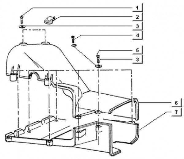 Motor Gebläsegehäuse I - Ape TM 703 Diesel mit Lenkrad 422ccm 4T AC 1997-2004 ZAPT10000