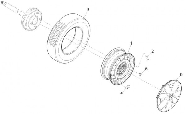 Radaufhängung Räder - Porter D120 Diesel 1300ccm 4T LC 2011- ZAPS90PK