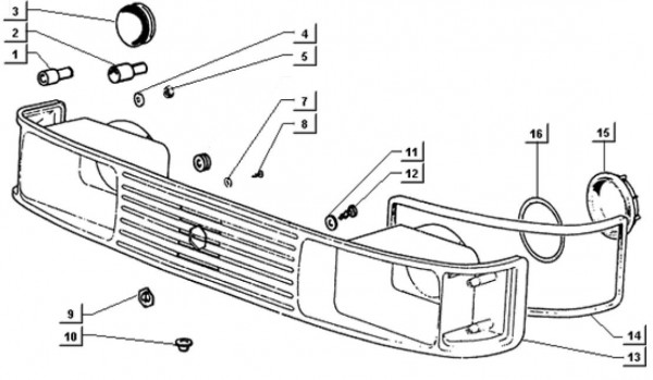 Fahrgestell Verkleidungen vorn - Ape TM 703 Diesel mit Lenker 422ccm 4T AC 1997-2004 ATD1 00001101