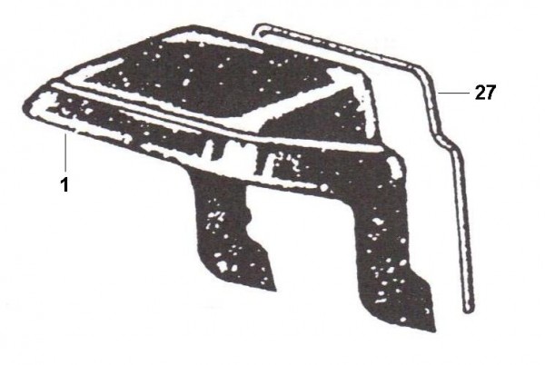 Fahrgestell Kotflügel - Vespa Car 125ccm 2T AC 1970- MPF1T