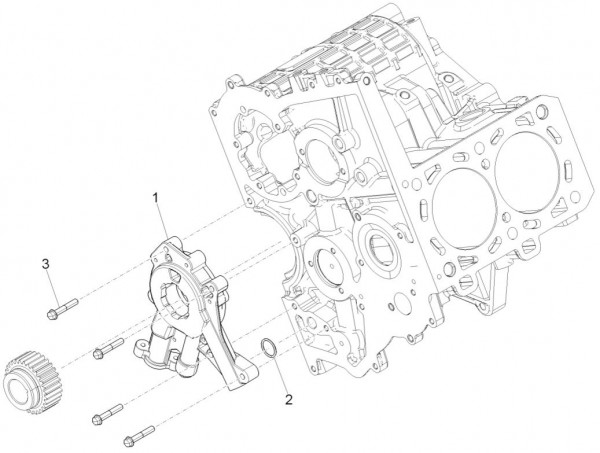 Motor Ölpumpe - Porter D120 Diesel 1300ccm 4T LC 2015- ZAPS90CK