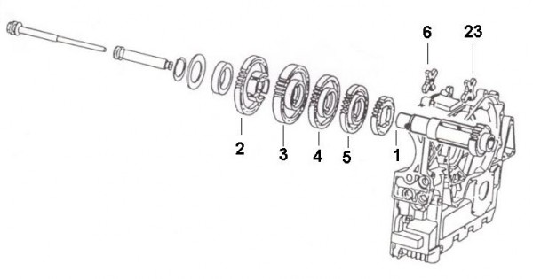 Motor Getriebe - Ape Car 422ccm 4T AC 1986- AFD1T