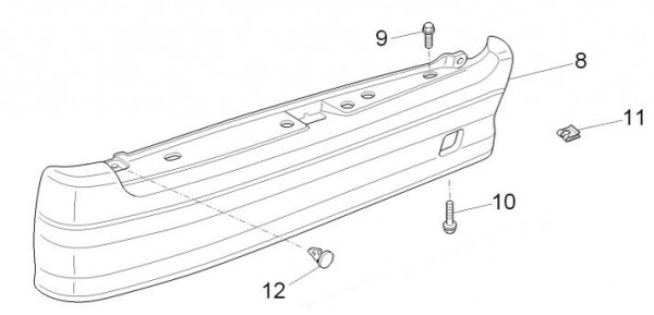 Fahrgestell Hinterabdeckung - Porter D120 Diesel 1300ccm 4T LC 2014- ZAPS90VK
