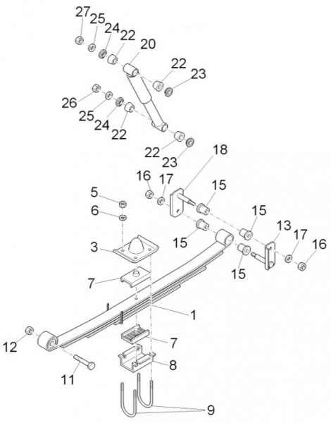 Radaufhängung Stoßdämpfer hinten - Porter D120 Diesel 1300ccm 4T LC 2013- ZAPS90VK