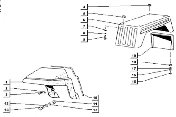 Fahrgestell Kotflügel - Ape TM 703 mit Lenker 218ccm 2T AC 1997-1999 ATM2 00001001