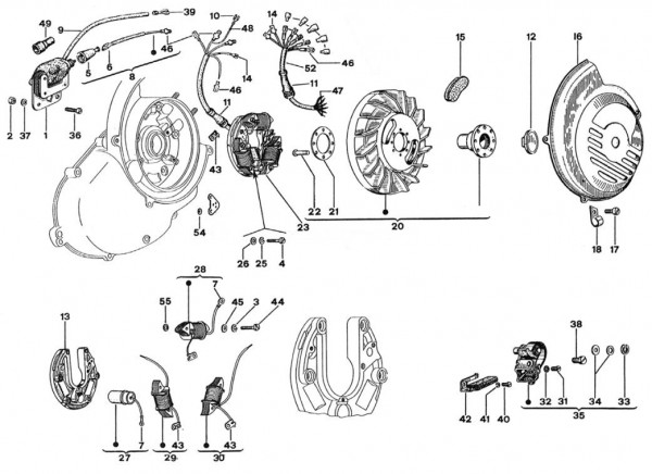 Motor Lichtmaschine - Ape 50ccm 2T AC 1980- TL3T