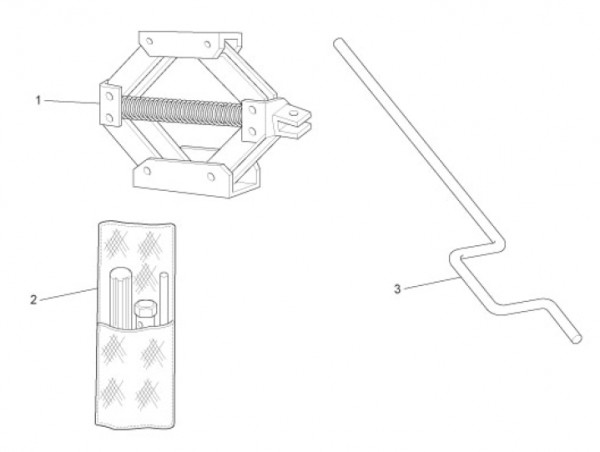 Fahrgestell Bordwerkzeug - Ape Mix 50ccm 2T AC 2017- ZAPC80000