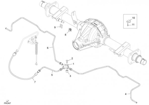 Bowdenzüge Bremsleitungen hinten - Porter Maxxi D120 Diesel 1200ccm 4T LC 2011- ZAPS90RK