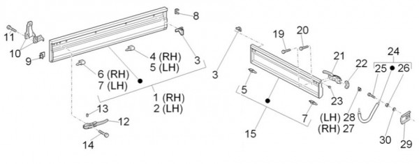 Fahrgestell Bordwände Pick Up - Porter Multitech 1300ccm 4T LC 2016- ZAPS90PGW