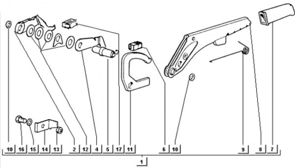 Bowdenzüge Handbremse - Ape TM 703 mit Lenkrad 220ccm 2T AC 2000-2007 ZAPT10000
