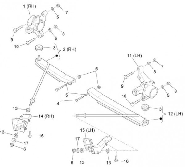Radaufhängung Schwingarm - Porter Maxxi Multitech 1300ccm 4T LC 2013- ZAPS90DJ
