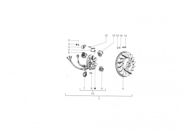 Motor Lichtmaschine - Ape 50ccm 2T AC 1996- TL5T