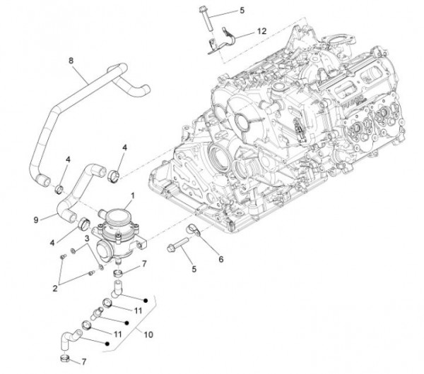 Motor Ölabscheider - Porter D120 Diesel 1300ccm 4T LC 2013- ZAPS90CK