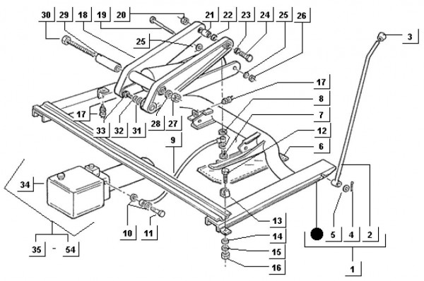 Fahrgestell hydraulische Kippeinrichtung - Porter Porter Diesel 1400ccm 4T LC 1998-2004 ZAPS85000007