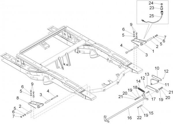Fahrgestell Ladeflächenbauteile - Porter D120 Diesel 1300ccm 4T LC 2015- ZAPS90TK