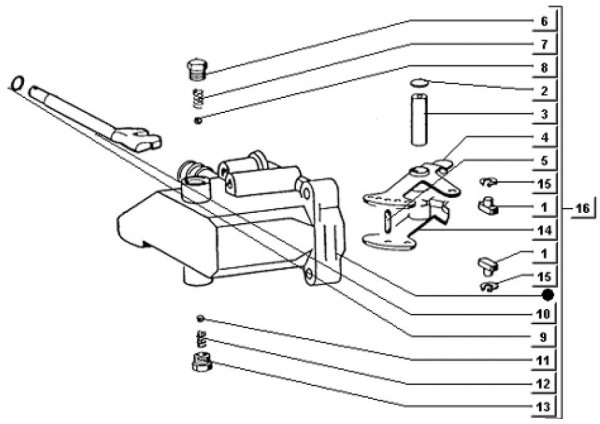 Motor Schaltgehäuse - Ape TM 703 Diesel mit Lenkrad 422ccm 4T AC 1997-2004 ATD1 00001101