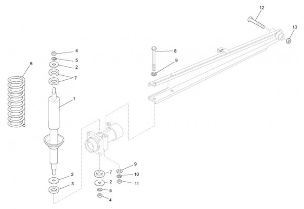 Radaufhängung Stoßdämpfer hinten - Ape Mix 50ccm 2T AC 2017- ZAPC80000