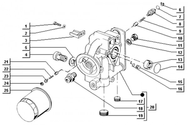 Motor Ölpumpe - Ape TM 703 Diesel mit Lenkrad 422ccm 4T AC 1997-2004 ATD2T