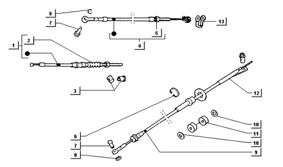 Bowdenzüge Kupplungszug (Lenker) - Ape TM 218ccm 2T AC 1999-2004 ZAPT1000000001001