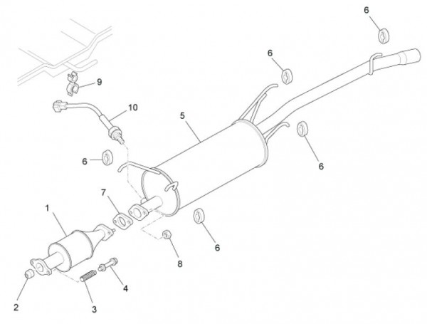 Motor Auspuff - Porter Maxxi Multitech 1300ccm 4T LC 2010- ZAPS90RJ