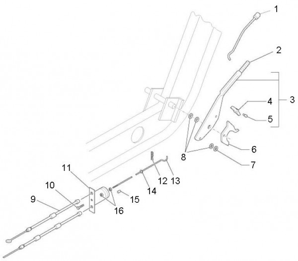 Bowdenzüge Handbremse - Ape Mix 50ccm 2T AC 2013- ZAPC80000