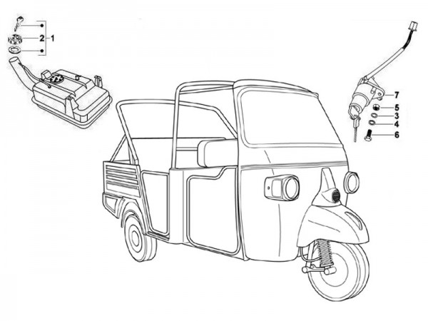 Elektrische Anlage Schloßsatz - Calessino 422ccm 4T LC 2013- ZAPT2D4MC