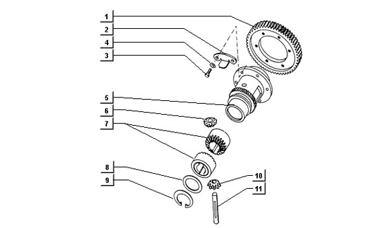 Motor Differential - Ape TM 422ccm 4T LC 2013- ZAPT1000000001001